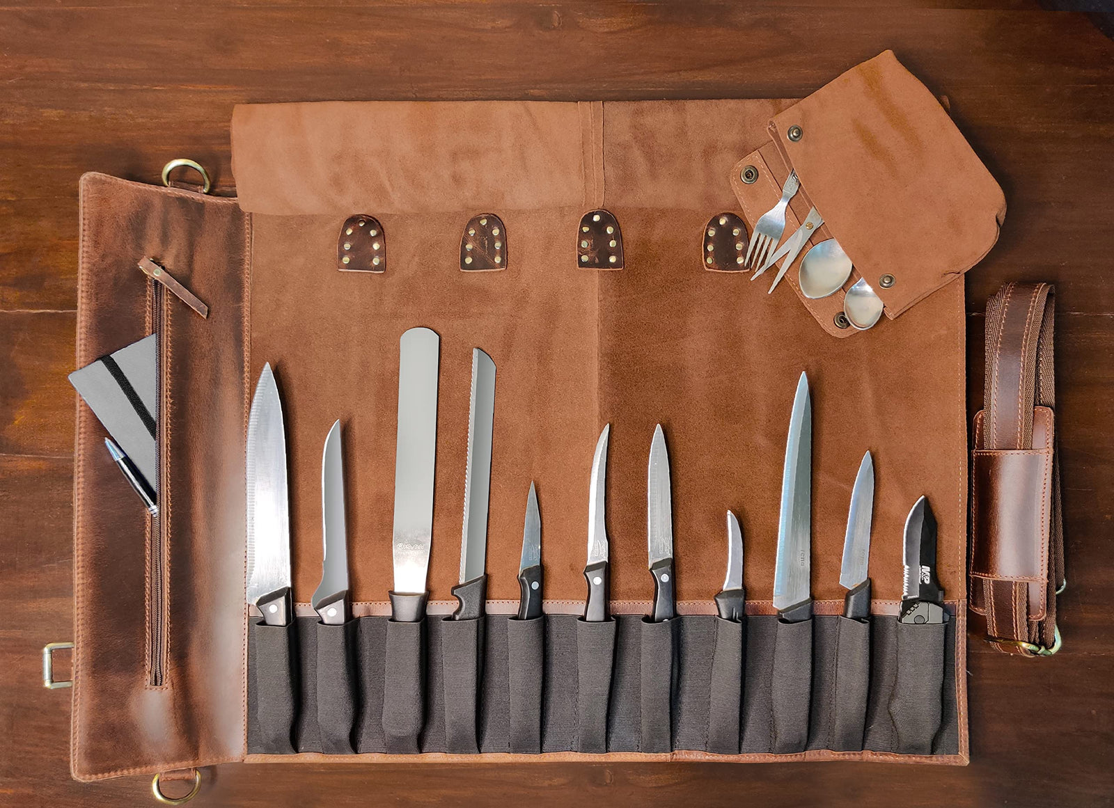 leather knife roll