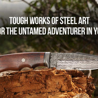 Shadow Damascus Hunting Long Knife