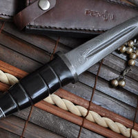 Custom Double Edge Damascus Steel Dagger