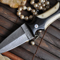 Buffalo Horn Damascus Dagger