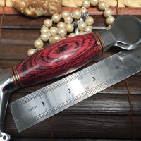 Handmade Hunting Knife with Double Edge Blade & Leather Sheath