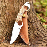 Premium Quality Handmade Skinner Knife with Leather Sheath