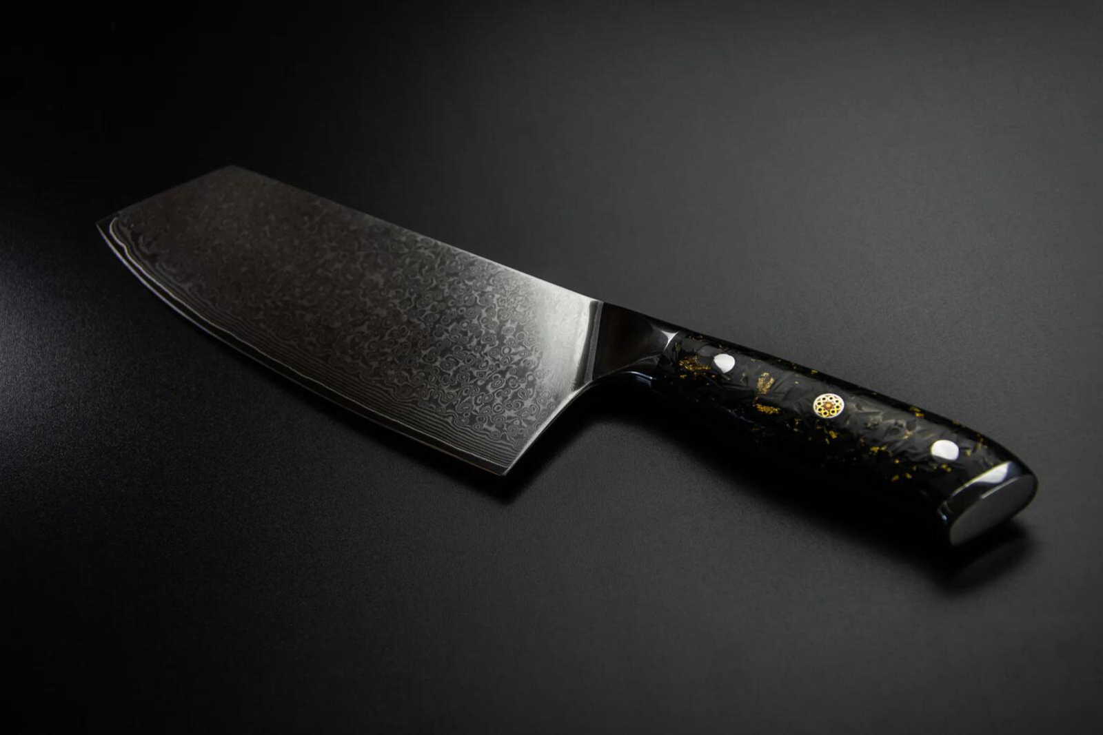 GoldLayer Damascus Cleaver