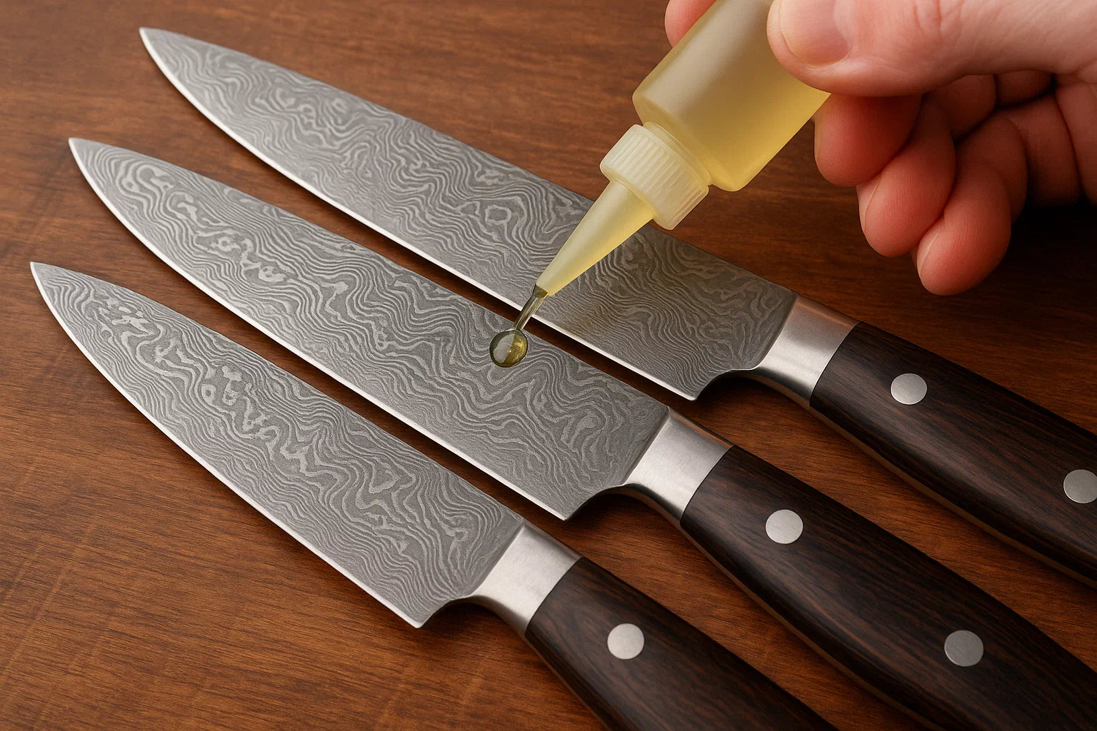 How to Oil a Damascus Knife