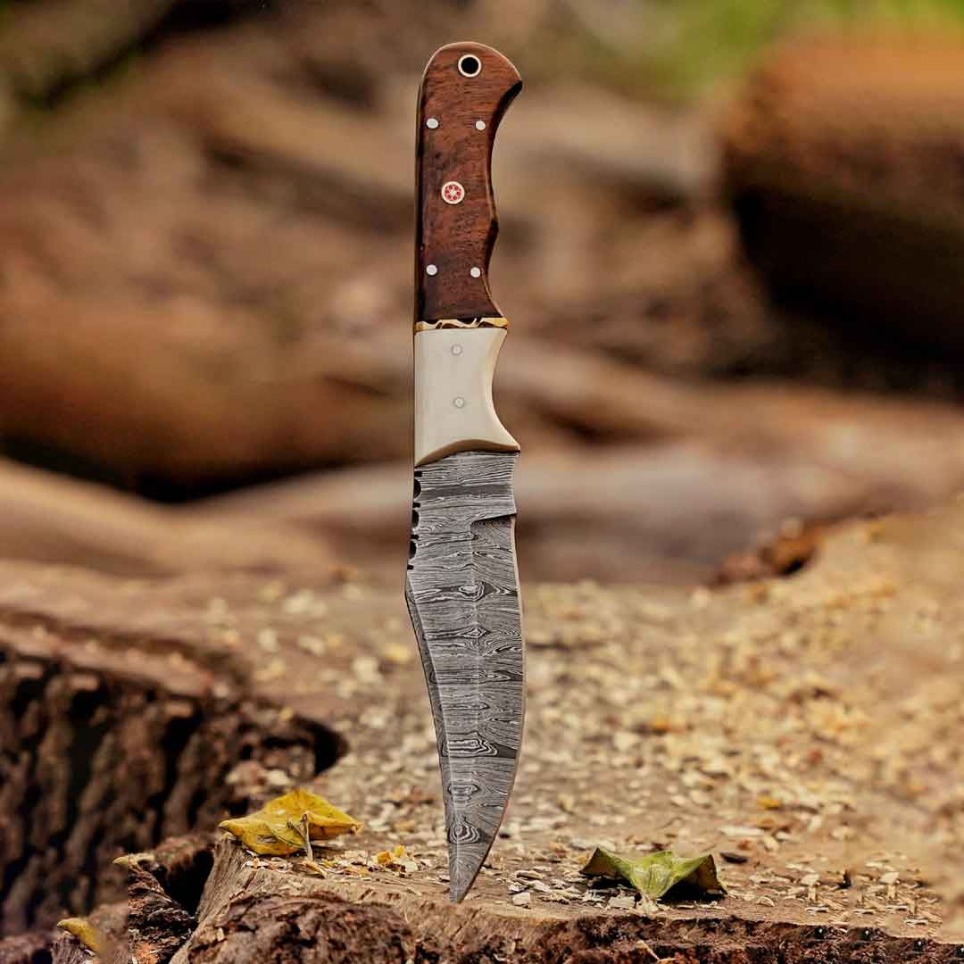 Frontier Spirit Damascus Steel Full Tang Knife