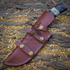 Trekker&#39;s Edge: HAND FORGED DAMASCUS Steel Hunting BUSHCRAFT SURVIVAL TRACKER KNIFE