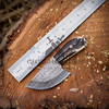 The &quot;Patton Hunter&quot; - Hand-Forged Damascus Steel Blade Skinning Knife – Perfect for Outdoor Enthusiasts