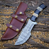 Trekker&#39;s Edge: HAND FORGED DAMASCUS Steel Hunting BUSHCRAFT SURVIVAL TRACKER KNIFE