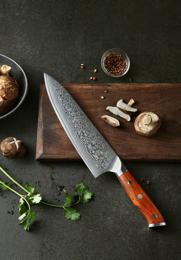 Japanese Damascus Steel Santoku Knife