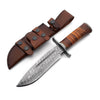 Jun Signature Damascus Steel Bowie Knife