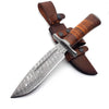 Jun Signature Damascus Steel Bowie Knife