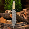 Damascus Steel Full Tang Bowie Knife Full Tang