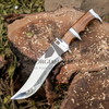Timber Titan Bowie: Bowie Knife - Handmade Fix Blade Knife - Semi Stainless Steel - Rose Wood Handle