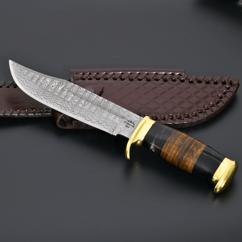 Darkstar Vanguard Damascus Bowie Knife