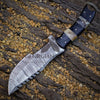 Trekker&#39;s Edge: HAND FORGED DAMASCUS Steel Hunting BUSHCRAFT SURVIVAL TRACKER KNIFE