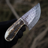 The &quot;Patton Hunter&quot; - Hand-Forged Damascus Steel Blade Skinning Knife – Perfect for Outdoor Enthusiasts