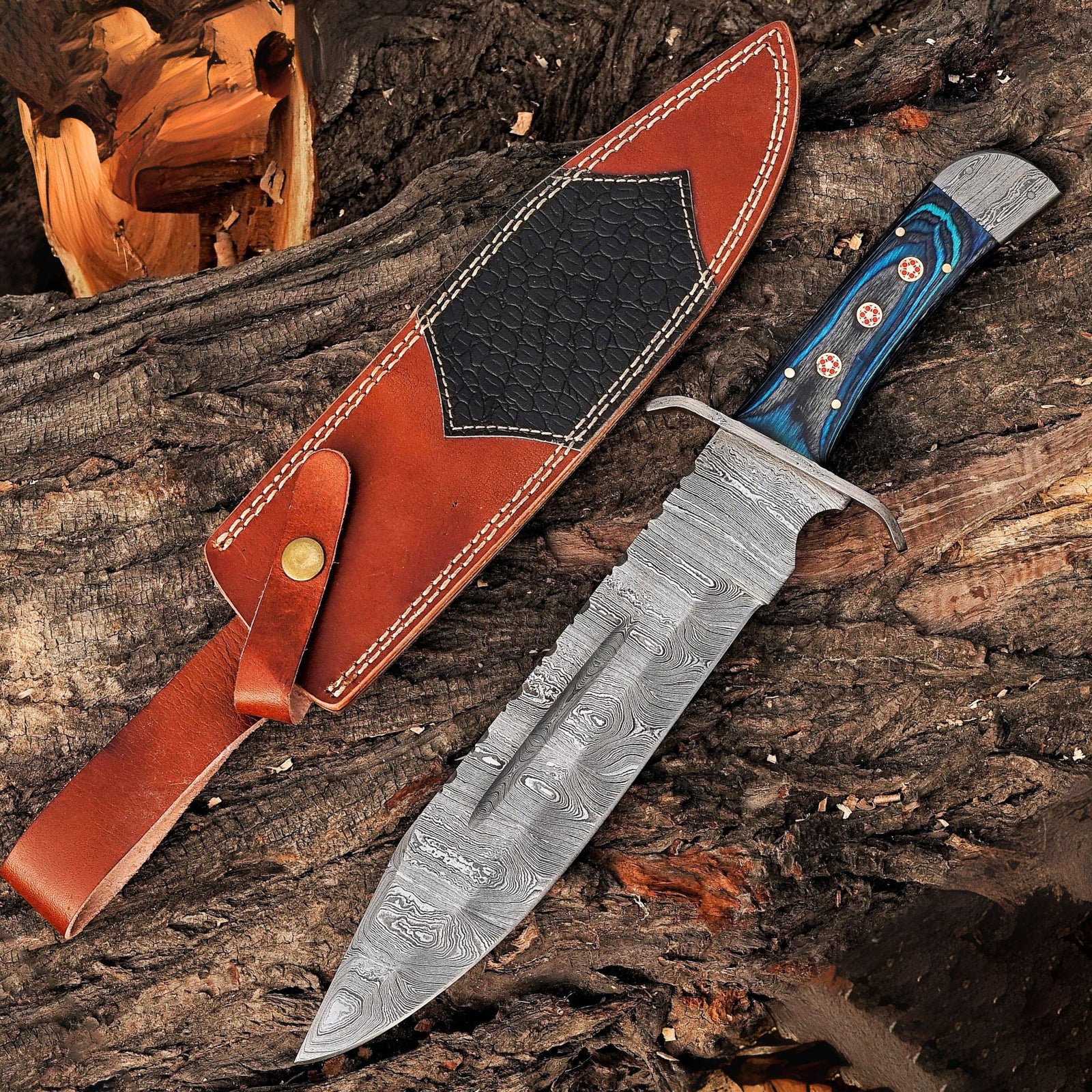 DAMASCUS BOWIE KNIVES