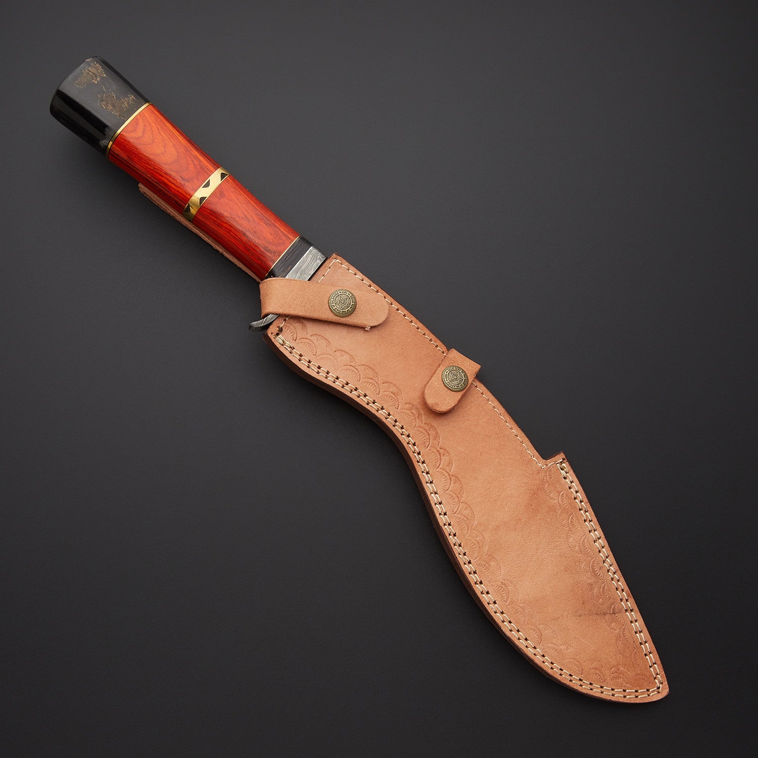 Premium Hardwood Kukri Damascus Steel Kukri Knife