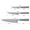 Damascus Razor Sharp Knife Set 3 PCS