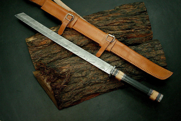 Damascus Steel Machete Sword