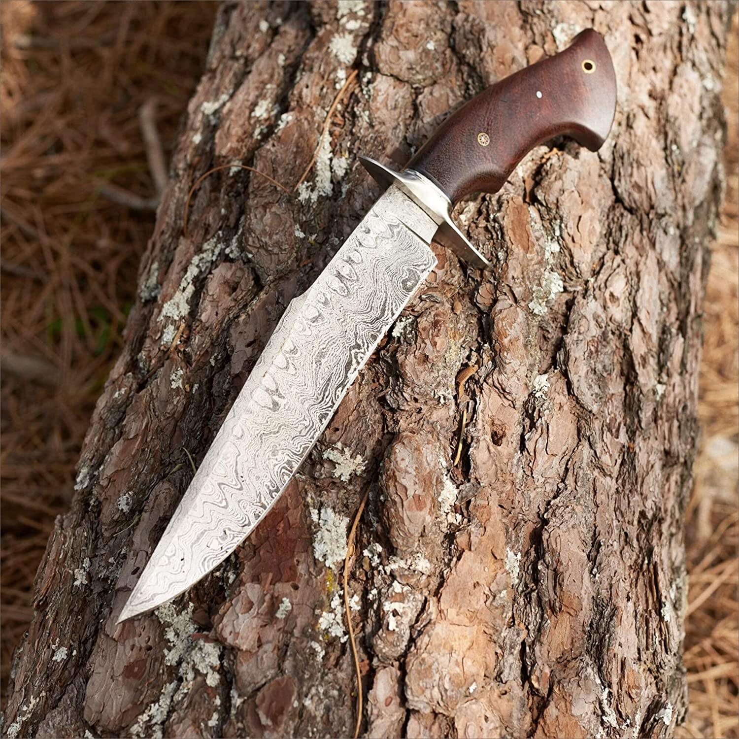 Guardian Damascus Steel Hunting Knife