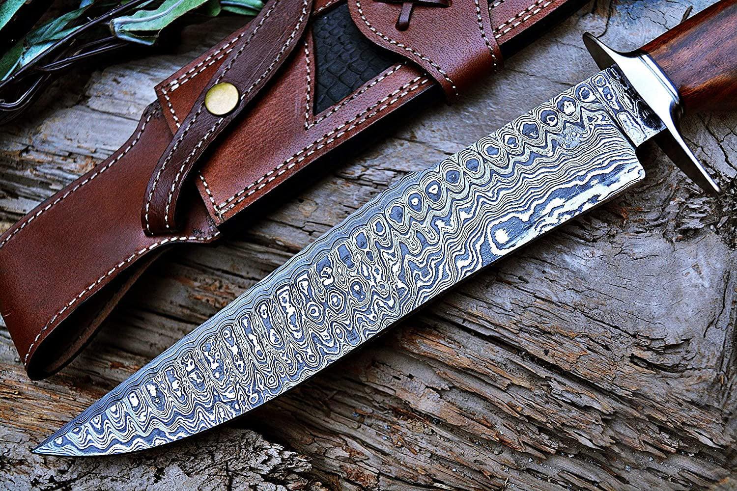 Guardian Damascus Steel Hunting Knife