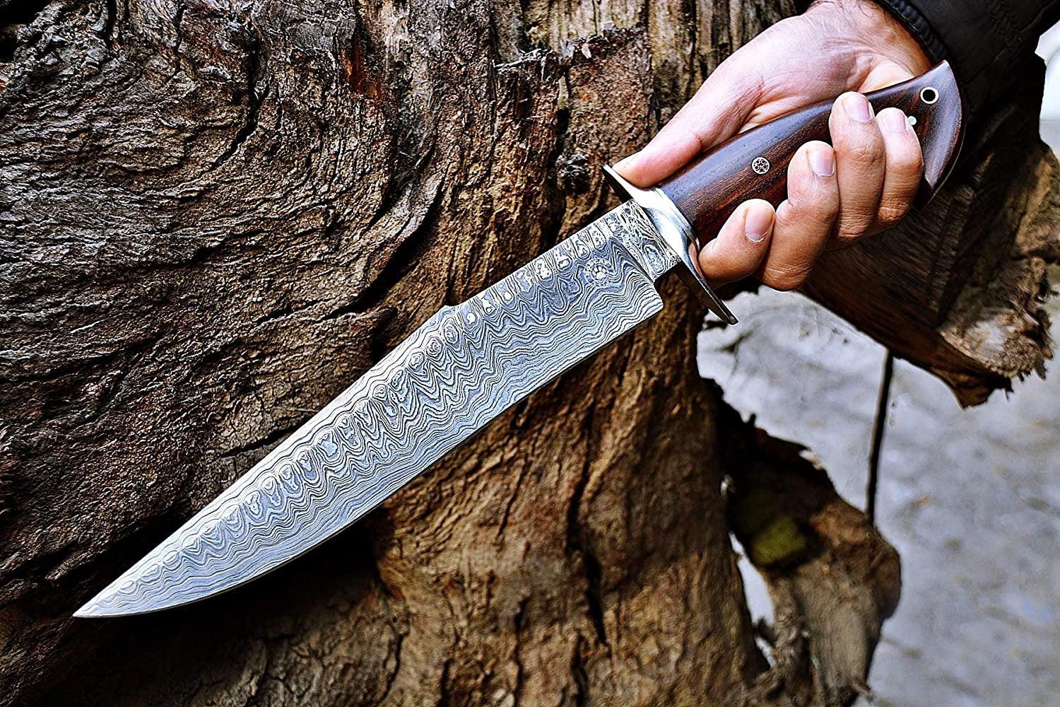 Guardian Damascus Steel Hunting Knife