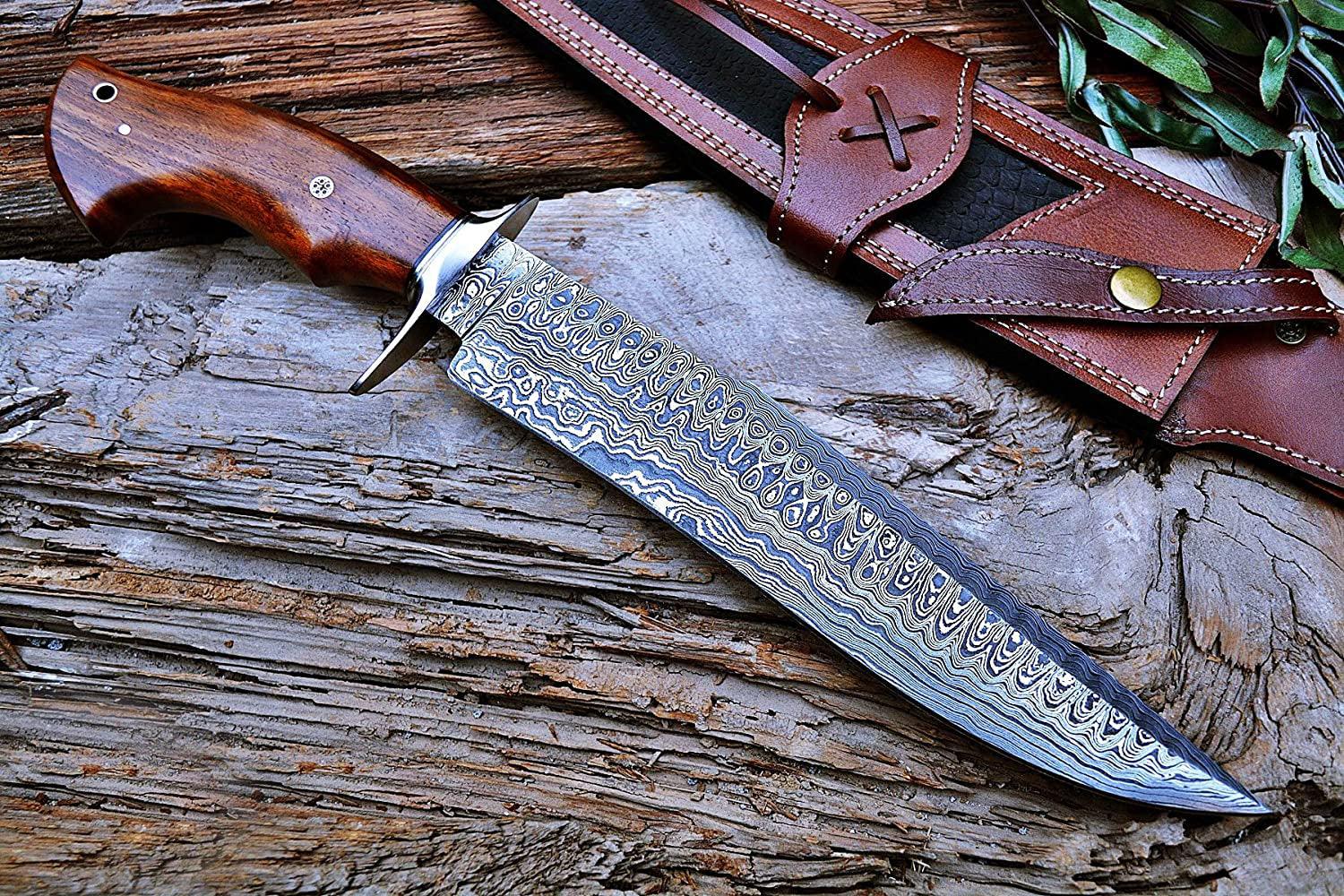 Guardian Damascus Steel Hunting Knife