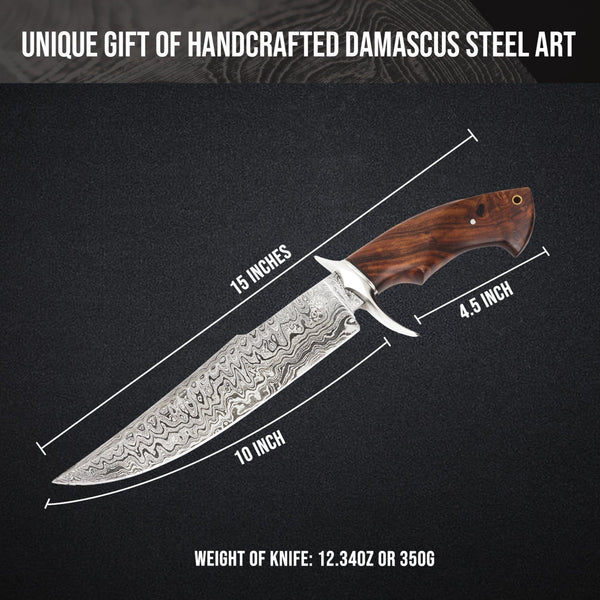 Flacon Eye Damascus Hunting Knife