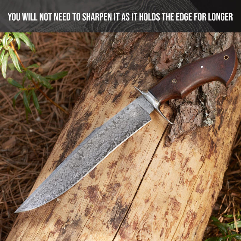 Flacon Eye Damascus Hunting Knife