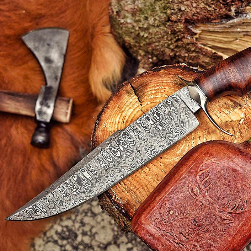 Flacon Eye Damascus Hunting Knife