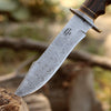 Wenge Wood Handle Damascus Bowie Knife