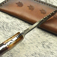 Walnut Handmade Tracker Damascus Blade