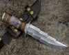 Camel Bone Damascus Bowie Knife