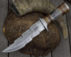 Camel Bone Damascus Steel Bowie Knife