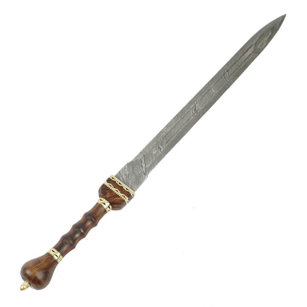 Gladius Sword- High Carbon Damascus Steel Sword- 28'- Gladiator/ Roman Sword