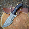 Micarta Damascus Steel Bushcraft Knife