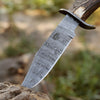  Damascus Steel Blade Bowie Knife