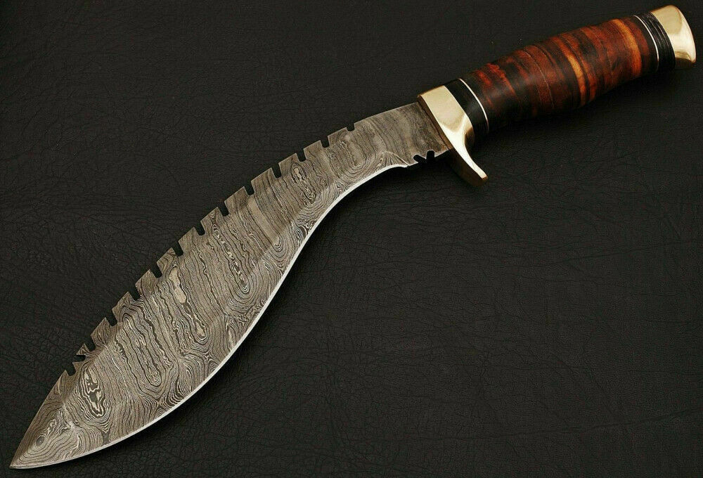 damascus kukri knife