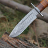 Jun Signature Damascus Steel Bowie Knife