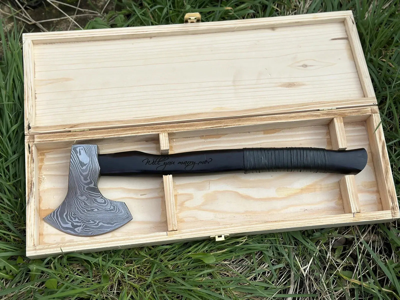 Forever Bound Damascus Axe 