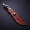 Pommel Bras Damascus Kukri Knife