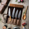 Leather knife roll