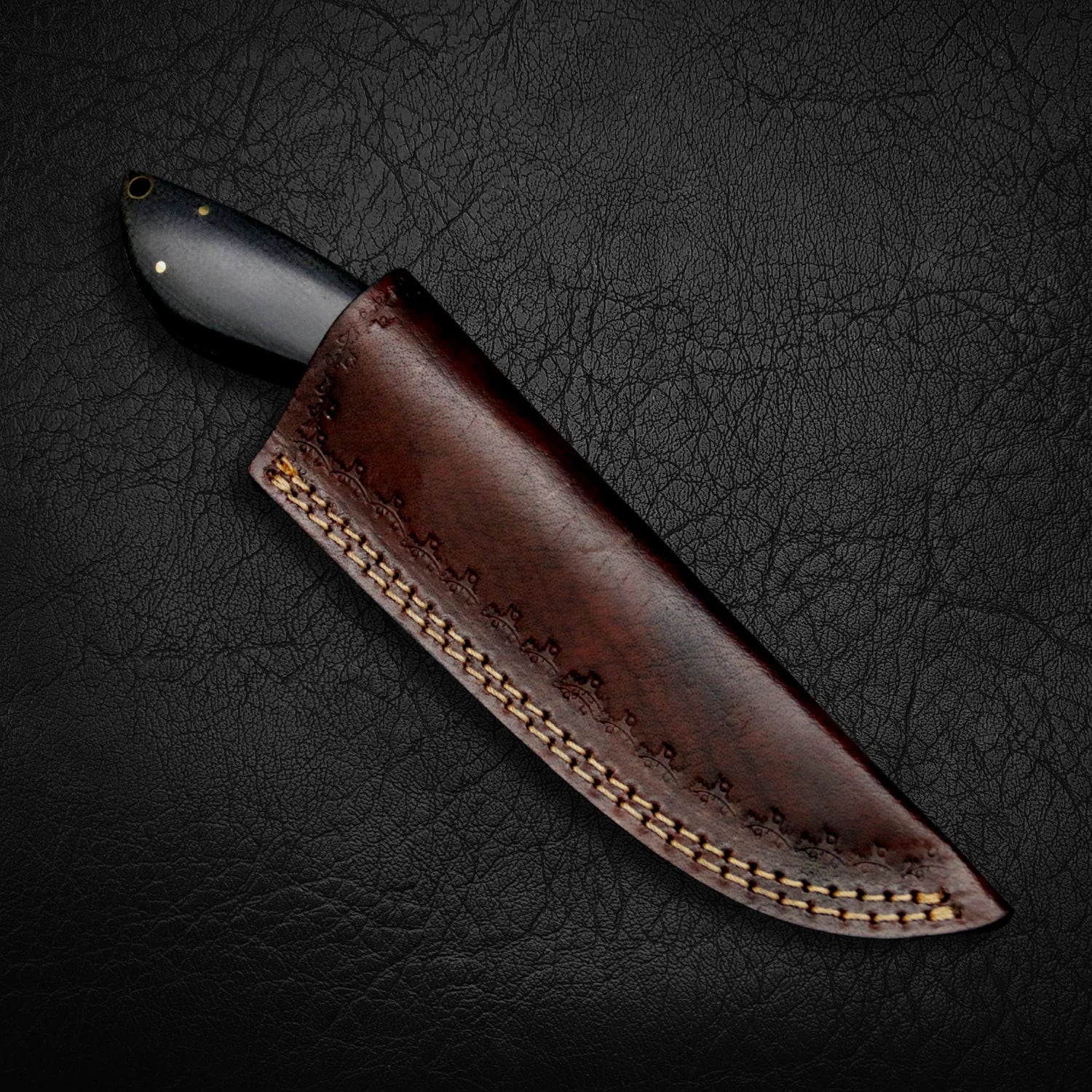 Bridger Fang Damascus Skinning Knife