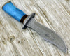 Sapphire Damascus Steel Bowie Knife