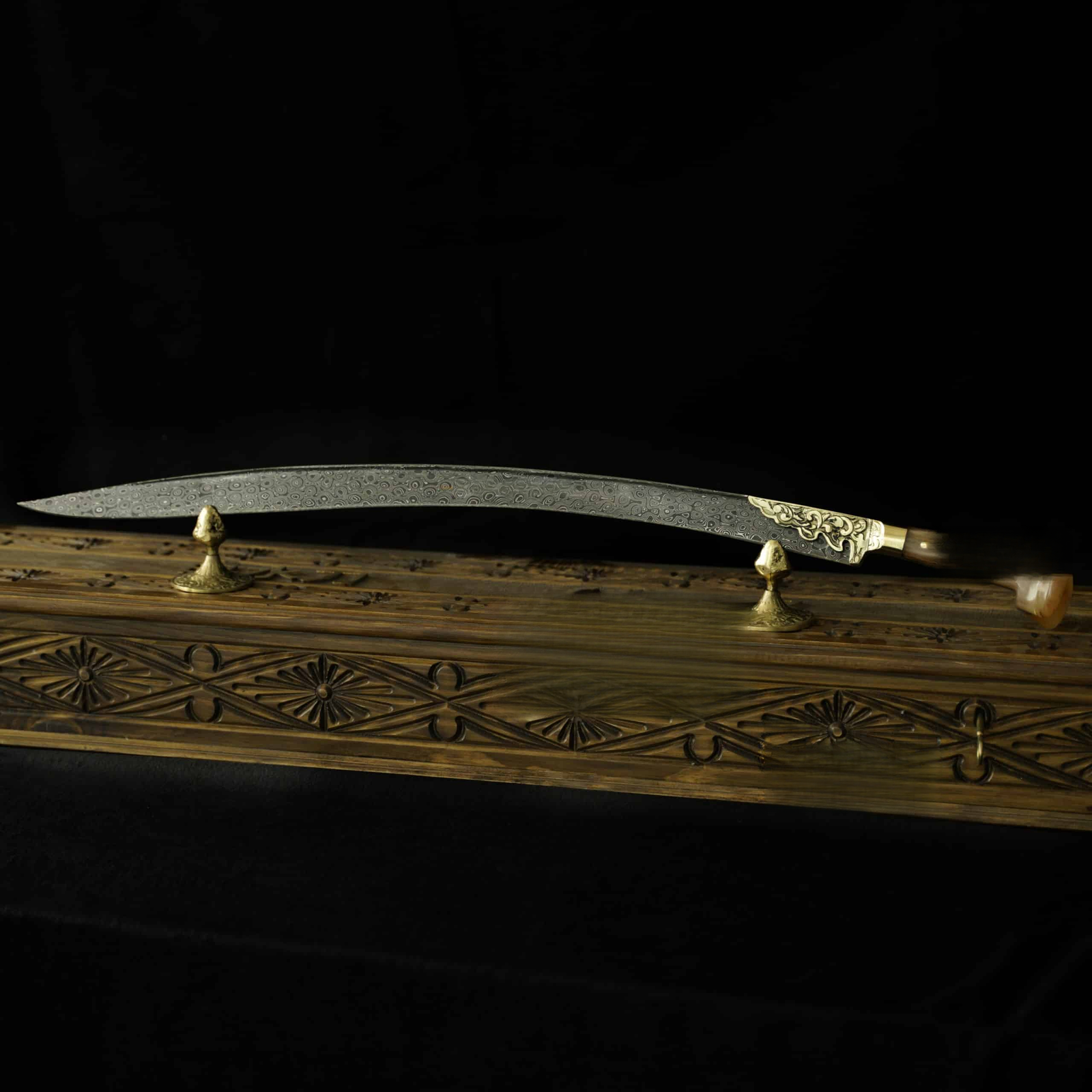 Damascus Steel Yataghan Sword