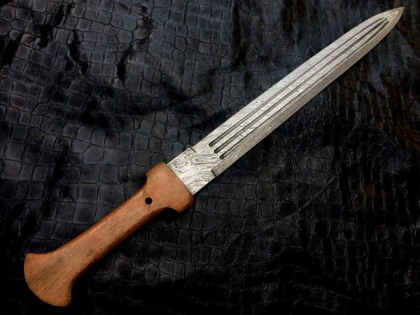 Olive Wood Damascus Steel Sword