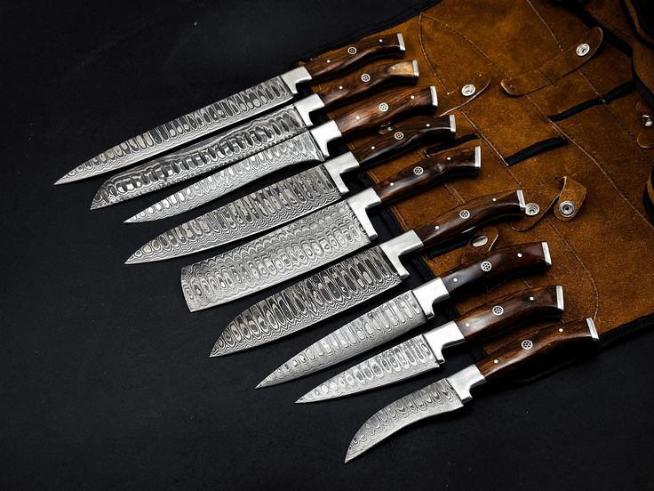 Damascus Masterpiece 9 Piece Knife Set