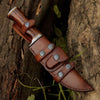 Exotic Rosewood Damascus Bowie Knife