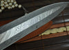 Unique Handmade Damascus Hunting Knife - Double Edge Blade